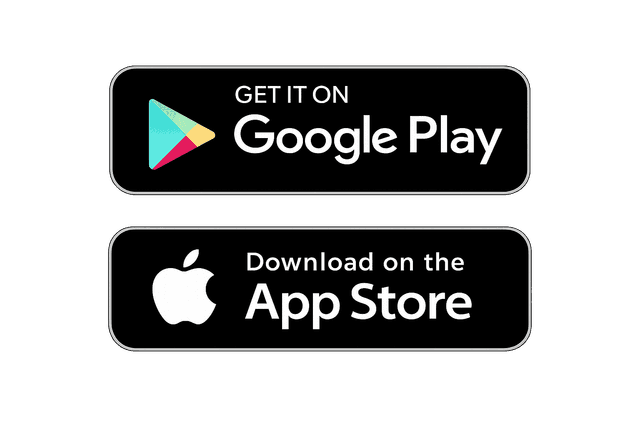 Available on App Store and Google Play